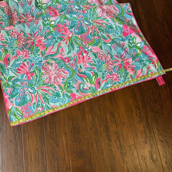 LILLY PULITZER Beach Towel Blue Pink Floral Bath Tropical Hawaiian - Picture 7 of 7